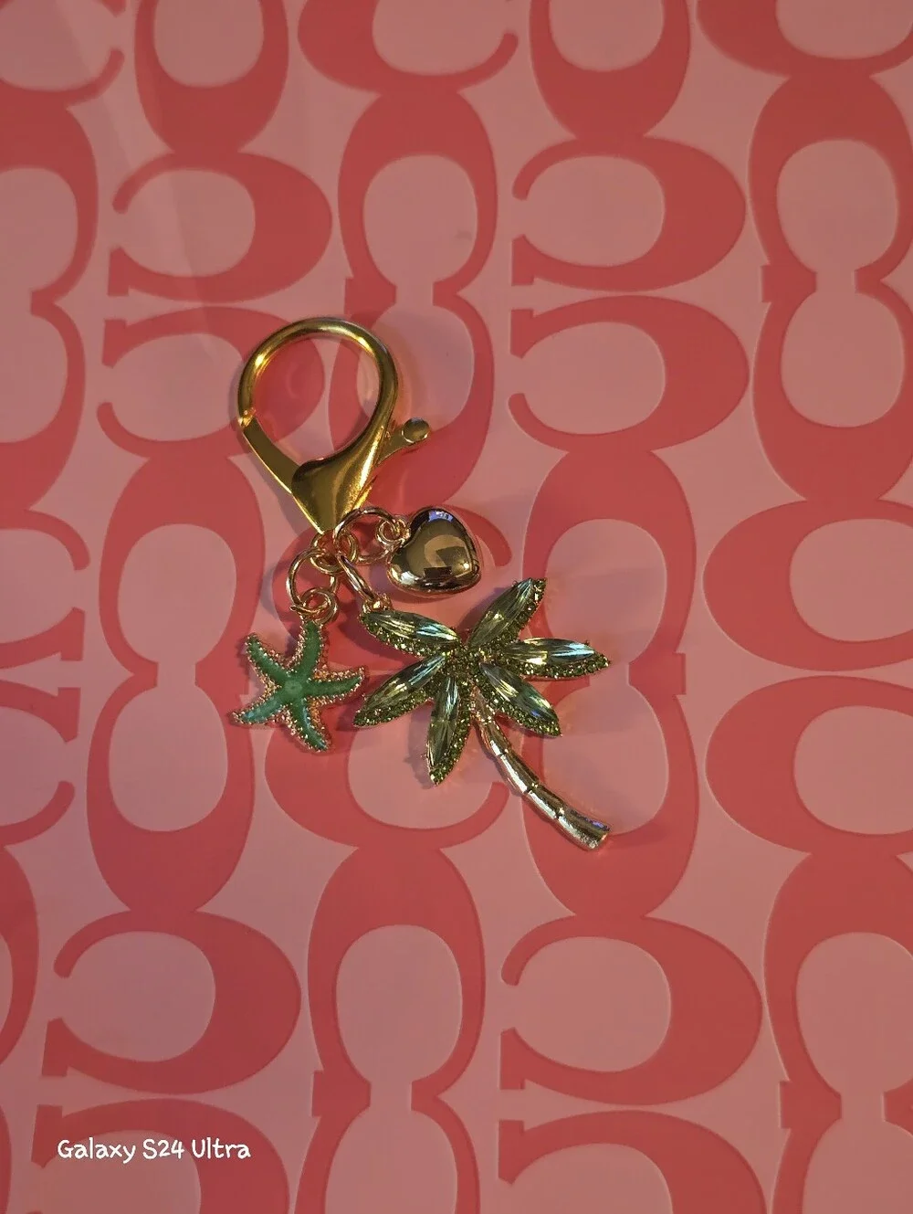 Palm Tree Tropical Beach Theme Bag Charm/ Keychain NEW